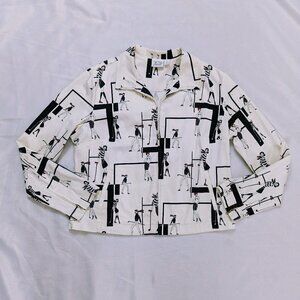 Vintage Tail Parisian Style Zip Up Jacket Size Medium